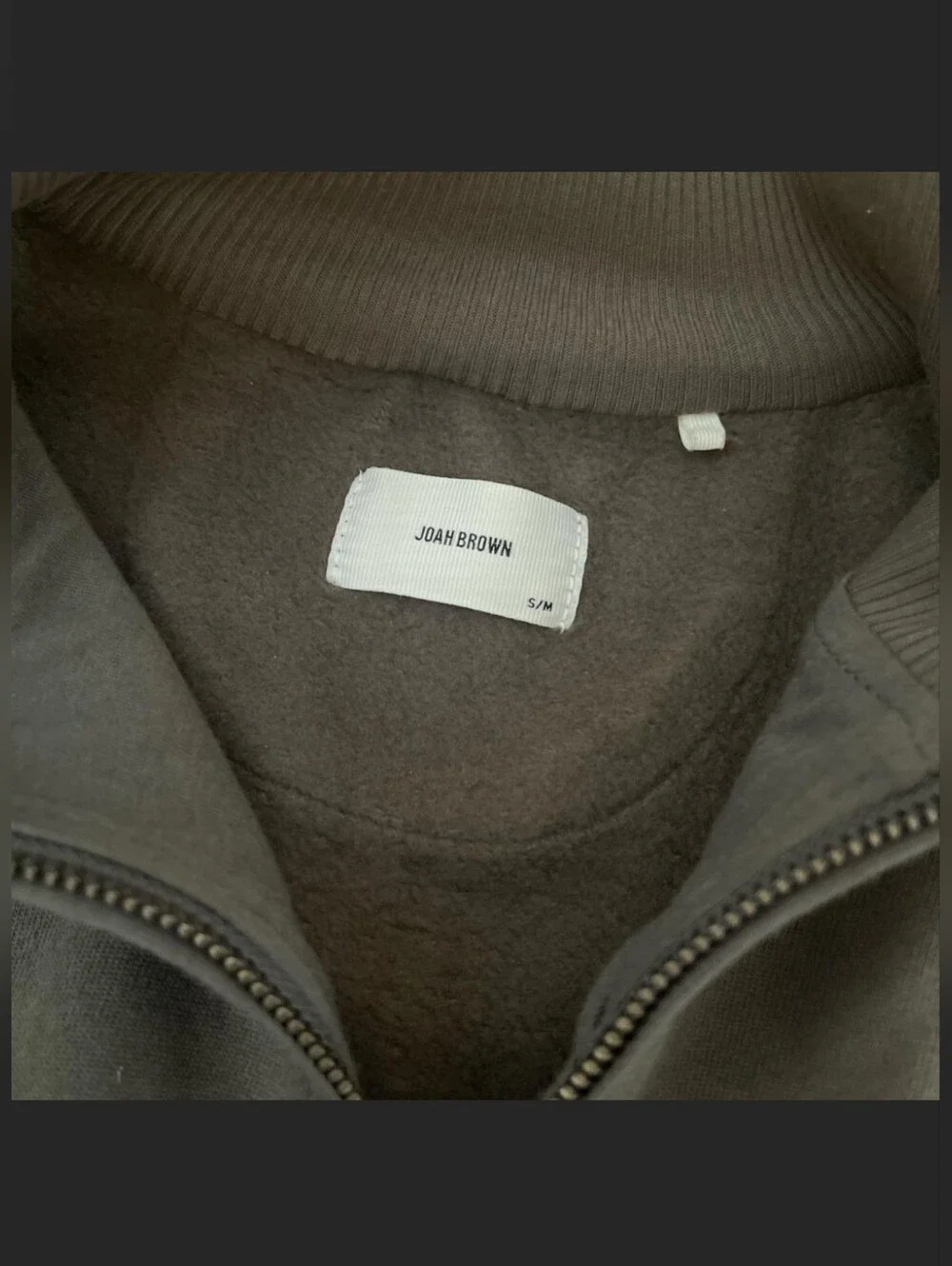 Joah Brown Retro Half Zip Charcoal Pullover - S/M - Picture 6 of 9